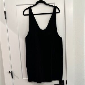 Black Overall Corduroy Dress